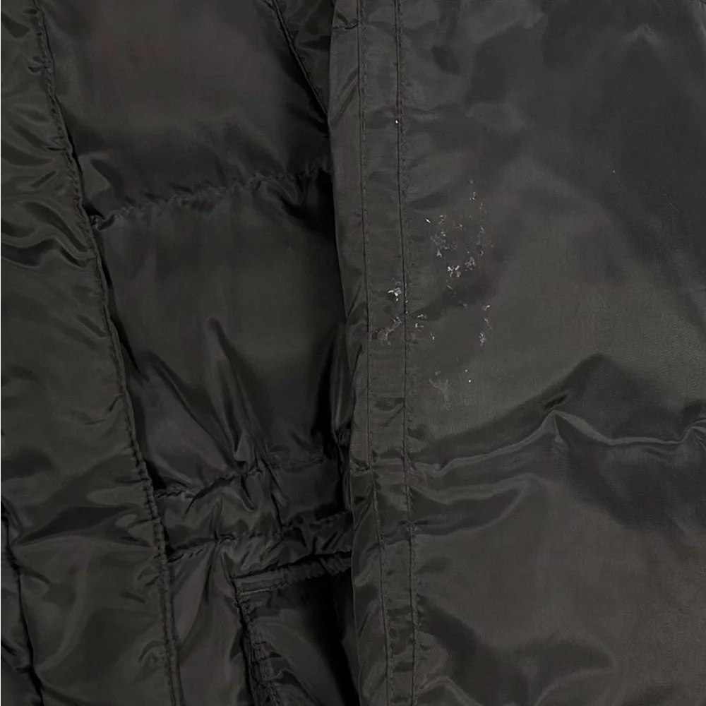 Lauren Ralph Lauren grey zip up snap‎ down waterfowl feather coat women's small